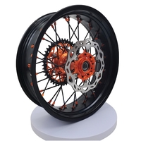 Ensemble de roues avant en alliage anodisé CNC KYZ, 17 pouces, Supermoto, jante à 36 rayons pour KTM Husqvarna 125-530cc Enduro MX Racing Pro Kit