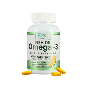 Omega 3 dầu cá Softgels hiệu lực cao hương vị chanh cải thiện sức khỏe tim mạch và hỗ trợ hệ thống miễn dịch - Product Image 1