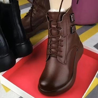 Bottes courtes en fourrure pour femmes âgées, mode automne-hiver, bottes à plateforme