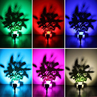 Imperméable à l'eau Multi Couleur RVB Led Solaire Voie Paysage Spot Lumière Jardin Extérieur