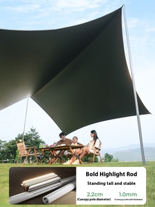 Tissu Oxford de bâche de camping PU3000mm imperméable noir titane 210D avec une grande durabilité pour les aventures en plein air - Product Image 3