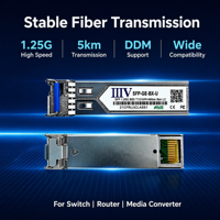 Modul SFP BiDi IIIV 1.25Gbps 5KM TX1310/RX1490nm LC SMF Hot Pluggable Optical Transceiver Garansi 3 Tahun untuk Gigabit