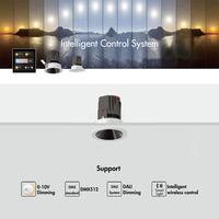 Nouveau design éclairage intérieur 7W 10W 12W 20W 25W couleur blanche 25 réglable anti-éblouissement sans garniture encastré led downlight pour hôtel