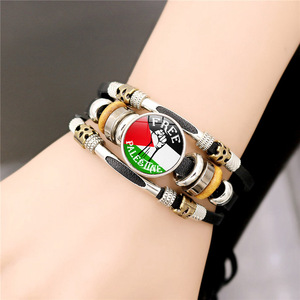 <span class=keywords><strong>Bracelet</strong></span> en <span class=keywords><strong>Cuir</strong></span> Véritable Unisexe « I Love Palestine » Free Palestinian Lives Matter pour Femme et <span class=keywords><strong>Homme</strong></span> - Product Image 6