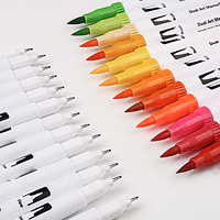 En Stock 12/24/36/48/60/72/100/120 couleurs ensemble dessin lettrage calligraphie Fineliner double conseils aquarelle pinceau stylo Art marqueur