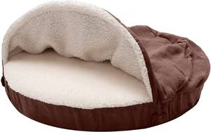 Ortho pä disches Katzen-und Hunde bett von Snuggery 26-Zoll-Schafspelz mit abnehmbarem, massivem, grauem Bezug - Product Image 3
