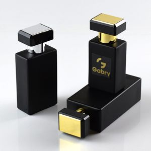 Bouteilles de Parfum Luxe d'Usine en Verre Noir Mat 30ml 50ml 100ml avec Capuchon Pulvérisateur Doré, Contenants de Fragrance Vides Polygonaux - Product Image 5