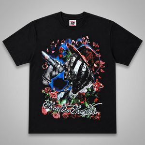 ชอร์ดี้ ชอร์ดี้ เลิฟ ลอสท์ สตรีทแวร์เสื้อยืดแขนสั้นผ้าฝ้าย 100% ทรงหลวม - Product Image 2
