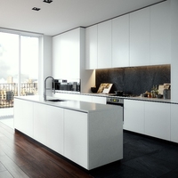 Armoires de cuisine en bois blanc de style contemporain personnalisées et abordables Armoires et accessoires de cuisine complets pour la maison