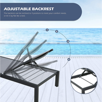 Chaise longue de jardin en aluminium de style moderne, excellente qualité, prix avantageux