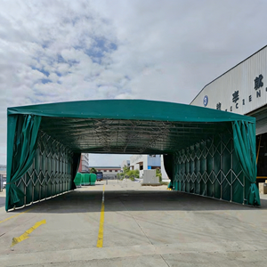 เต็นท์คลังสินค้าแบบพับเก็บได้ ขนาดสั่งทำได้ ที่เก็บของเคลื่อนที่ได้ กันน้ำ ทนไฟ ผ้า <span class=keywords><strong>PVC</strong></span> โครงเหล็กชุบสังกะสี - Product Image 2