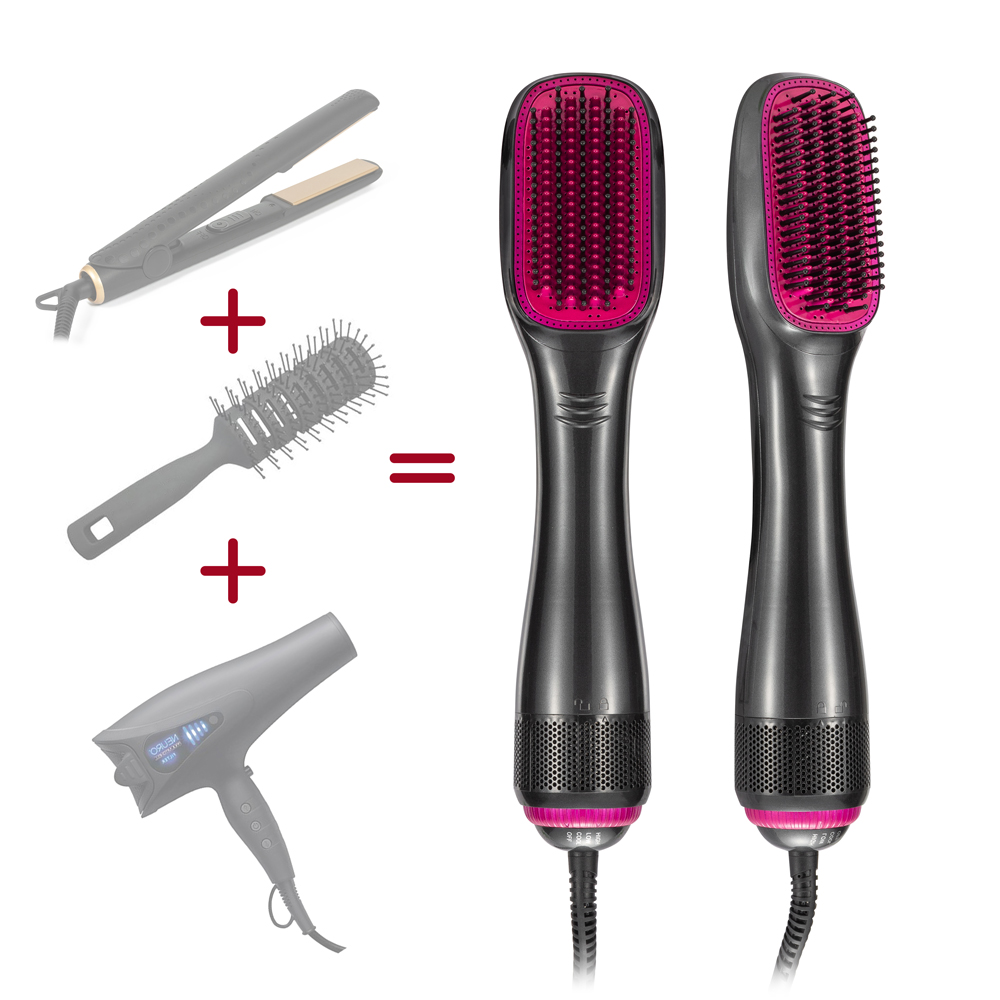 1000 Вт 3 в 1 горячий воздух кисть для укладки и контроль закручивания фен для волос с негативными ионами щетка