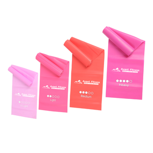 男女兼用カスタムロゴエクササイズバンドセット自然ラテックスヨガ弾性抵抗バンドフィットネス用 - Product Image 5