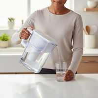 Carafe filtrante à eau alcaline : Élimine le chlore, les métaux lourds, les impuretés et les odeurs, améliore la qualité et le goût, prix usine.