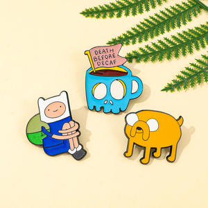 Cute <span class=keywords><strong>Pepe</strong></span> Frog Animation Adventure Time Metal Badge TV & Movie Character Pintado UV Impresión Logo Forma personalizada Accesorio Pin - Product Image 3
