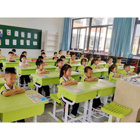 Bureau d'école le plus populaire avec banc Bureaux d'étudiant Bureau d'école unique réglable