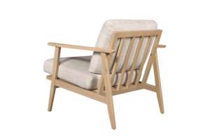 Sillón Moderno Minimalista de Diseño, Sillón Individual con Estructura en A de Madera, Elegante Sillón de Descanso para Sala de Estar - Product Image 4