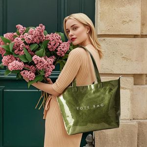 <strong>KALIDI</strong> Women's Imported PVC Zipper Large Hobo Tote <strong>Bag</strong> with Carry All Feature for Beach Travel &amp; Shopping - Product Image 3