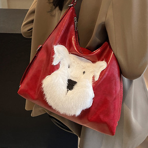 Sac à bandoulière en cuir pour chiot en peluche de vente directe d'usine mignon et ludique plusieurs couleurs en option - Product Image 6