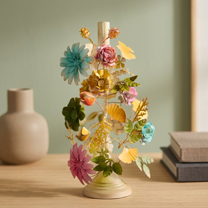เชิงเทียนดอกไม้ทำมือ ของตกแต่งบ้าน งานฝีมือศิลปะ - Product Image 2