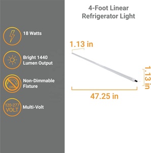 Luminaire de réfrigérateur 18W <span class=keywords><strong>LED</strong></span> 1440 Lumen IP65 étanche 5000K refroidisseurs de lumière du jour congélateurs vitrines réfrigérateur <span class=keywords><strong>lampe</strong></span> - Product Image 3