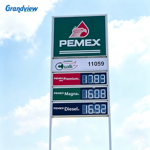 Pilar Publicitario para <span class=keywords><strong>Gasolinera</strong></span> al Aire Libre, Letrero <span class=keywords><strong>de</strong></span> Precios <span class=keywords><strong>de</strong></span> Gasolina ACP, Tótem Digital <span class=keywords><strong>de</strong></span> Precios, Señalización - Product Image 4