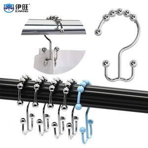 Rust Proof <b>Double</b> <b>Sided</b> Shower <b>Curtain</b> Hooks Decorative Nickel Shower <b>Curtain</b> Hooks - Product Image 1