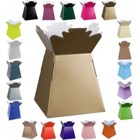 Flower Packaging Paper Gift Box Florist Bouquet Corrugated Cardboard Living Vase Flower Boxes for Bouguets UK Flower Paper Box