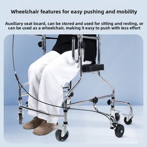 Adjustable Height & Width Eight-Wheel Handbrake <b>Walker</b> for Hemiplegia Rehabilitation Gait Training <b>Elderly</b> Ambulation Assistance - Product Image 3