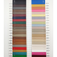 Cuir d'ameublement élastique gaufré texturé PVC 0,9 mm, largeur 54 pouces, avec support en tissu brossé, pour fauteuils et sacs fourre-tout, 44 couleurs, MOQ 1 yard