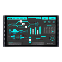 Monitor LCD Panel Industri 21,5 Inci 1920*1080 Layar Sentuh Kapasitif Garansi 1 Tahun untuk Mesin Kios ATM Casing Logam