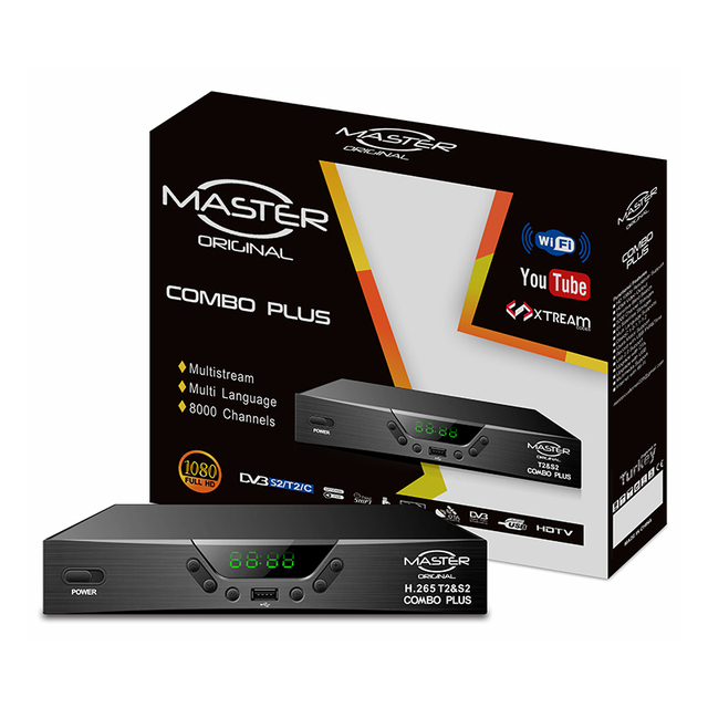 High Demand Master Combp 2025 Model DVB-S2 T2 Digital 4K Set-Top Box Combo in Stock for Quick Shipping