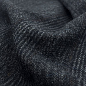 Tissu en tweed à carreaux bleu-noir 30% laine 70% tissu en polyester tissu tissé à texture claire pour la fabrication de manteaux et de vestes pour hommes - Product Image 4