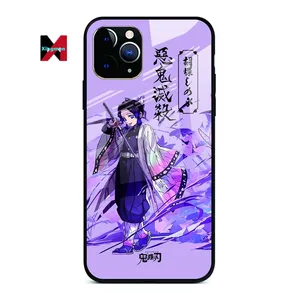 27 Designs Neue Anime Demon Slayer Handy hüllen aus gehärtetem Glas TOP Qualität farbige Zeichnung Telefon abdeckung