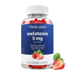 Gomitas sin gluten de melatonina y fresa OEM de marca de confianza para pedidos a granel de adultos, fórmula sin OGM, beneficios para el sueño y El apoyo inmunológico - Product Image 1