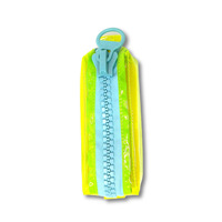Nécessités quotidiennes PVC Fluorescent Super grand sac à stylo à fermeture éclair étui de rangement pour stylo étanche pour étudiant en gros