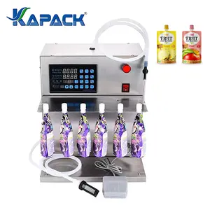 KAPACK Semi Automatic Milk Juice Water Spout Pouch Liquid Filling Machine