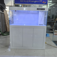 Nouvel aquarium rectangulaire de luxe ultra-blanc en verre, 360L, grand filtre de fond pour salon, durable