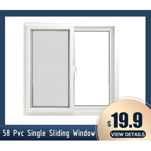 Ventanas deslizantes de pvc, producto patentado, económico, con contrapeso, para casa <span class=keywords><strong>corredera</strong></span>, diseño de vidrio, estilo americano, 58 - Product Image 2