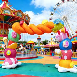 Şeker Temalı Şişme Promosyon Kemeri, Marka Aktivasyonu için Özel Tatlı İkram Kapısı, Festival İçin Şeker Temalı Kapı - Product Image 1