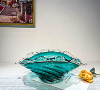 Plateau et Assiette Décoratifs Ronds en Cristal Faits Main, Écologiques et de Luxe, Personnalisables, pour Fruits Secs, Vaisselle de Haute Qualité pour la Décoration Intérieure