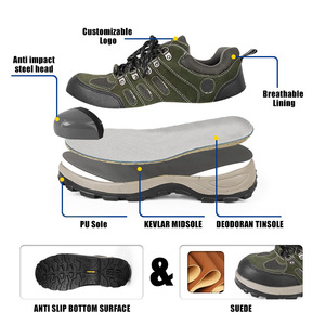 Chaussures <span class=keywords><strong>de</strong></span> sécurité en daim, semelle en PU, anti-écrasement, anti-perforation, randonnée en plein air, <span class=keywords><strong>bottes</strong></span> <span class=keywords><strong>de</strong></span> <span class=keywords><strong>travail</strong></span> doublées <span class=keywords><strong>de</strong></span> polaire pour l'hiver - Product Image 2