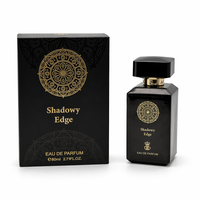 Eau de Parfum Luxe Shadowy Edge pour Homme 80ml, Parfum Boisé Longue Durée avec Flacon Carré Noir et Coffret Cadeau Médaillon Doré