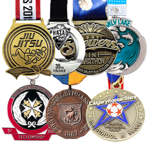 Design Logo Football Competition Medals Winner Award Golden Silver <b>Copper</b> Soccer Sports Commemorative Medals for Souvenir Gift - Product Image 2