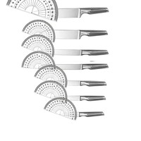 6 pièces ensemble de couteaux de cuisine en acier inoxydable avec manche creux ergonomique lame en acier inoxydable couteau santoku japonais