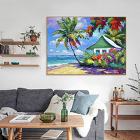 Peinture Diamant 5D Moderne DIY, Paysage Marin, Toile Murale, Kit Complet de Broderie Diamant, Décoration Intérieure