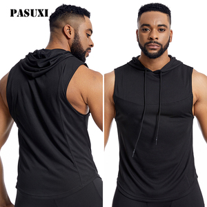 PASUXI Hommes Personnalisé OEM Fournisseur <span class=keywords><strong>Sans</strong></span> Manches À Capuche Gym <span class=keywords><strong>Gilet</strong></span> 4-Way Stretch Workout Débardeur À Séchage Rapide Porter Des Vêtements De Sport D'<span class=keywords><strong>été</strong></span> - Product Image 4