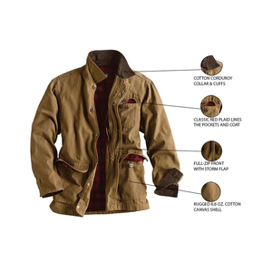 Chaqueta Bomber de Lona Unisex, Cómoda, Ligera, Duradera, Transpirable, Ecológica, Resistente al Viento, Estilo Vintage, Informal, para Invierno - Product Image 2