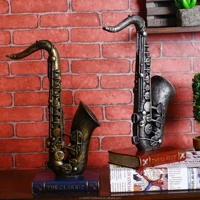 Vintage nostalgique Saxophone modèle accessoires décorations maison Bar boutique vitrines armoires à vin décorations créatives