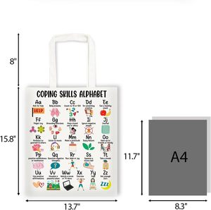 <span class=keywords><strong>Bolsa</strong></span> <span class=keywords><strong>de</strong></span> Mano para Mujeres con Diseño <span class=keywords><strong>de</strong></span> Salud Mental, Regalos <span class=keywords><strong>de</strong></span> Psicología para Consejeros y Terapeutas, <span class=keywords><strong>Bolsa</strong></span> <span class=keywords><strong>de</strong></span> Lona con Impresión a Doble Cara - Product Image 3